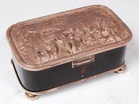 Lot 1169 - An Edwardian silver and tortoiseshell table...