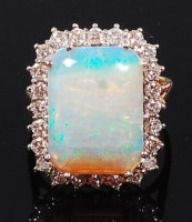 Lot 1177 - A ladies 18ct gold and diamond dress ring,...