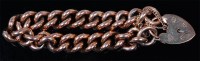 Lot 1182 - A modern 9ct gold curblink bracelet, having...