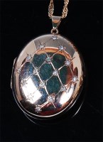 Lot 1190 - A Victorian style 9ct gold and diamond set...