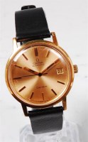 Lot 1233 - A gents Omega gold plated wristwatch, having...