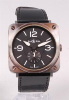 Lot 1282 - A Bell & Ross gents steel cased wristwatch,...