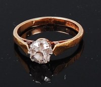 Lot 1284 - An 18ct gold and platinum diamond solitaire...