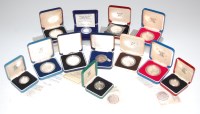 Lot 150 - Twelve various cased silver proof...