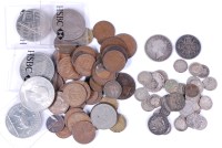 Lot 156 - Mixed lot of mainly British silver, copper and...