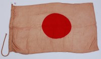 Lot 356 - A WW II Japanese flag, 57 x 92cm.