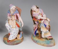 Lot 647 - A pair of Victorian George Jones bisque...