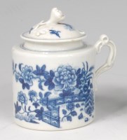 Lot 678 - A first period Worcester porcelain mustard pot...
