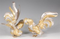 Lot 708 - A pair of Asprey & Co Ltd cast silver and...