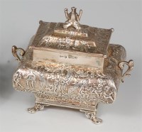 Lot 719 - A late 19th century continental silver tea...