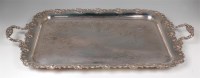 Lot 720 - A late Victorian silver plated twin handled...
