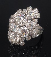 Lot 754 - An impressive platinum and diamond cocktail...
