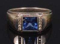 Lot 774 - A modern 10ct gold, tanzanite and diamond set...