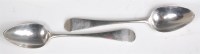 Lot 737 - A set of six George III silver teaspoons, in...
