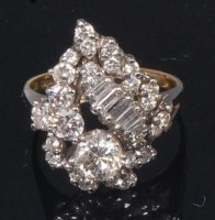Lot 762 - An 18ct yellow and white gold, diamond set...