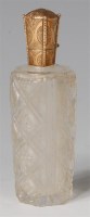 Lot 695 - A late 19th century cut glass and yellow metal...