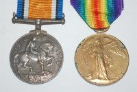 Lot 569 - A WW I Brisith War and Victory duo, naming...