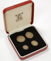 Lot 8 - Great Britain, 1924 maundy money set, George V,...