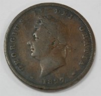 Lot 23 - Great Britain, 1827 penny, George IV laureate...