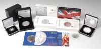 Lot 153 - Great Britain, seven various Britannia silver...