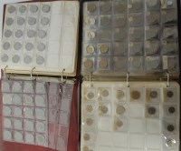 Lot 118 - Three folders of British and world coins to...