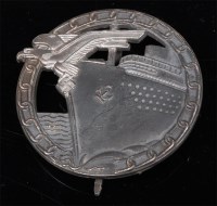Lot 282 - A German Kriegsmarine Blockade Breakers badge,...