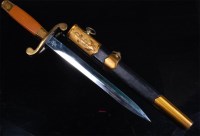 Lot 307 - A Russian Naval Officer's dagger, having a...