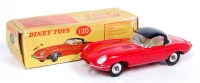 Lot 1917 - Dinky Toys, No.120 Jaguar type E, red body,...