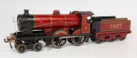 Lot 348 - Bassett Lowke maroon LMS C/W 4-4-0 "Duke of...