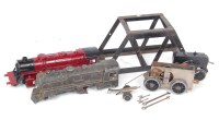 Lot 351 - A small tray of 0 gauge items for...