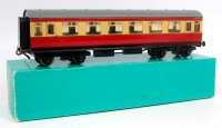 Lot 357 - Bassett Lowke red and cream BR 3rd Class coach...