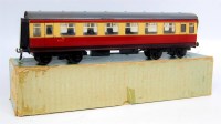 Lot 359 - Bassett Lowke red and cream BR 3rd class coach...