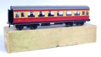 Lot 360 - Bassett Lowke red and cream BR 3rd class coach...