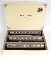 Lot 387 - Ace c/12 GWR 3 Car Set B comprising open 3rd...