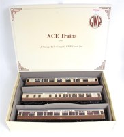Lot 389 - Ace c/12 GWR 3 Car Set A comprising Hawksworth...
