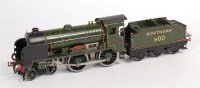 Lot 448 - Hornby 1937-41 E420 green Southern 4-4-0 20v...