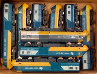 Lot 784 - 4½ Hornby 2 car HST sets blue/grey (G)
