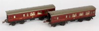 Lot 490 - 2x Hornby 1937-41 LMS maroon No. 2...