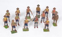 Lot 1343 - Britains Boy Scouts and Scout Master Figure...
