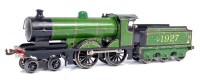 Lot 309 - Bassett-Lowke 1927 light green lined black and...