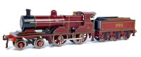 Lot 311 - Bing for Bassett-Lowke maroon c/w MR compound...