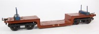 Lot 312 - Hornby 1928-30 NE trolley wagon, brown base,...