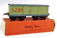 Lot 328 - Hornby 1932-3 LMS No. 2 luggage van, blue base...
