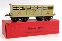 Lot 332 - Hornby 1936-8 LNER No. 2 cattle truck, light...