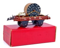 Lot 405 - Hornby 1948 LMS brown flat truck with Electric...