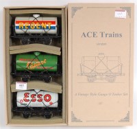 Lot 443 - Ace GI Set 2 tank wagon set comprising grey...
