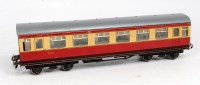 Lot 473 - Bassett Lowke BR red and cream bogie coach No....