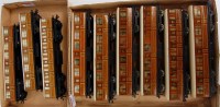 Lot 629 - 9 Hornby Dublo D1 teak coaches, some with...