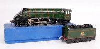 Lot 683 - Boxed Hornby Dublo 3-rail EDL11 gloss green...