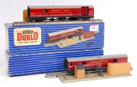 Lot 696 - 2 Hornby Dublo 3-rail TPO sets, one missing...